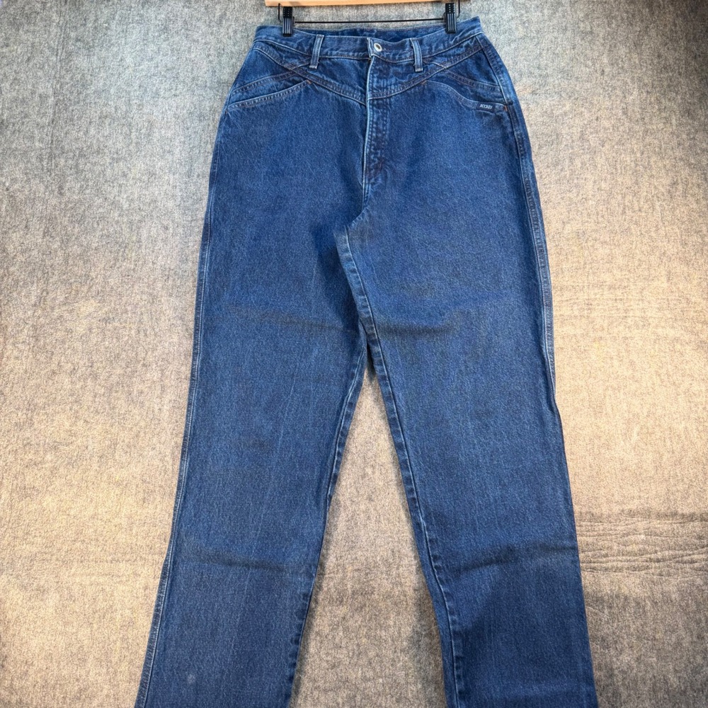 Vintage Rocky Mountain Clothing Co High Waisted Yoke Front Western Jeans Blue 29